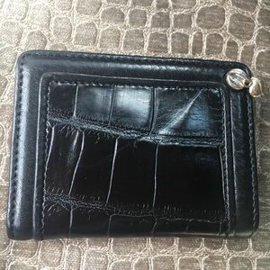 Brighton Black Alligator Card Holder